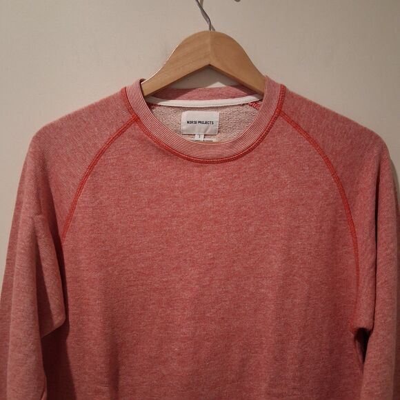 Norse Projects Crewneck Sweatshirt "Vorm Sweat" Sweater Size S Pink Long Sleeve - Picture 2 of 7